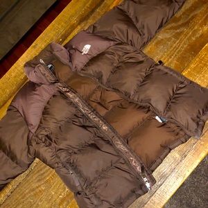 Brown North Face Puffer Coat